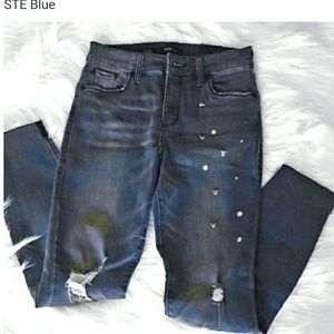 STS Jeans NWT Womens black/distressed jean sz.24